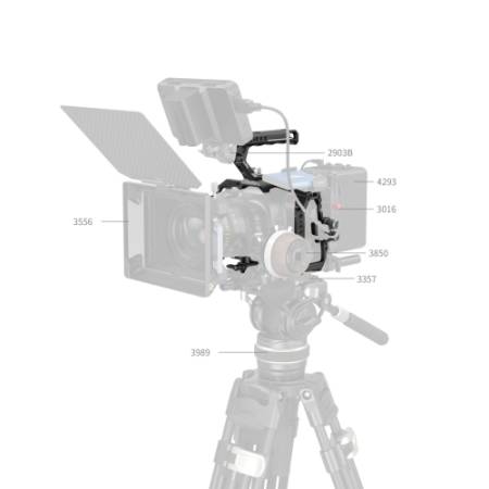 SmallRig 4574B - zestaw, klatka, uchwyt górny, mocowanie SSD, zacisk kablowy, wspornik obiektywu, do Blackmagic Design Cinema 6K - przykład użycia